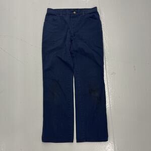 Vintage 70s Big Ben Wrangler Navy Workwear Chinos 30x29